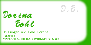 dorina bohl business card